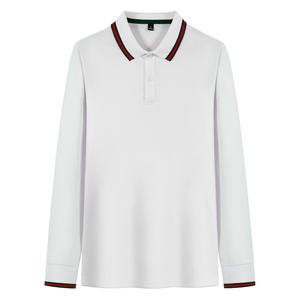 Vente en gros, t-shirt à manches longues par sublimation, logo personnalisé, chemise de golf en tricot à manches longues à séchage rapide 100% coton pour le travail ordinaire des hommes - Product Image 5