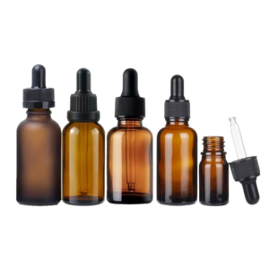 Luxury 10ml-100g <b>Empty</b> Amber Matte <b>Glass</b> <b>Bottles</b> for Essential Oils Skin Care Scrubs & Eyedrops Dropper Screen Printing Surface - Product Image 3