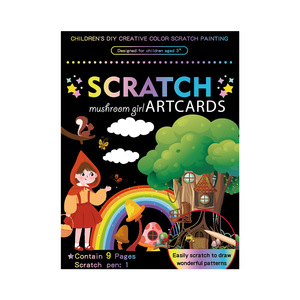 Cuaderno de graffiti transfronterizo, arte de rascar con motivos de recolección de setas para niñas pequeñas, educativo para niños y niñas de jardín de infancia - Product Image 2