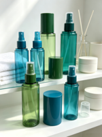 Bouteille pulvérisateur sans BPA avec buse colorée, couvercle en plastique blanc, bouteille pulvérisateur en plastique 100-120 ml