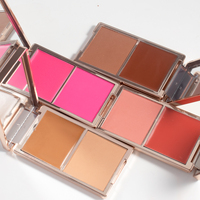 Printemps 2024 Double-Take High Pigment Rosy Blush Matte & Dew Finish Vibrant Orange Red Blush Palette Crame & Powder Blush