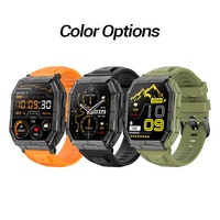 K78 GPS Smartwatch 1,95 Zoll HD-Bildschirm 1000mAh 3ATM Wasserdicht Kompass Höhenmesser BT-Anruf Robuste Outdoor-Sport-Smartwatch