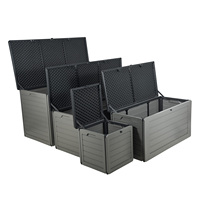 Boîte de rangement extérieure étanche VERTAK 390L (103 gallons) pour outils de jardin, bêche, râteau, pelle