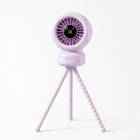 Ventilateur pour poussette bébé avec pieds souples en forme de pieuvre, rechargeable par USB Type C, pour poussette et berceau