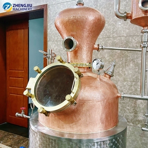 Alambic hybride en cuivre rouge de haute qualité ZJ 300L, nouveau design à fossettes, pour distillerie - Product Image 4
