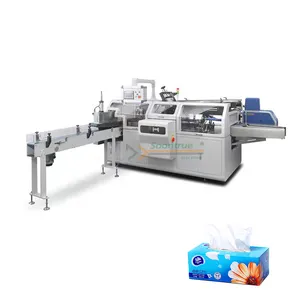 Máquina automática de embalaje de pañuelos faciales, caja de cartón, papel de seda Facial, embalaje de boxeo