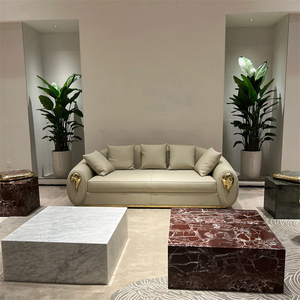 Sofá <span class=keywords><strong>Cama</strong></span> Moderno Minimalista de Alta Calidad Furnistyle, Sofá Curvo Grande de Microfibra y Cuero con Estructura de Madera Sólida para Sala de Estar - Product Image 3