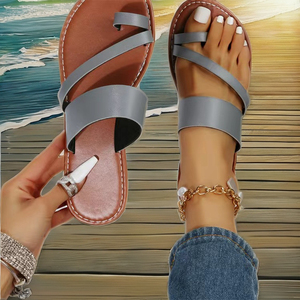 Women Large Size Fashion Sandals Comfort <strong>Wide</strong> <strong>Toe</strong> Box Summer Flat Casual <strong>Shoes</strong> - Product Image 5