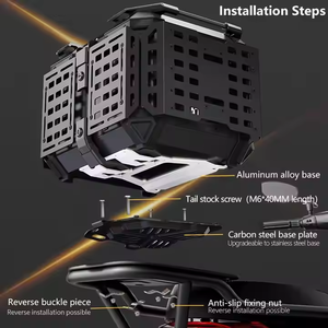 Caja Trasera de Aleación de Aluminio de Alta Calidad, Impermeable, 45Lr, Irrompible, Negra con Cierre de Seguridad - Product Image 5