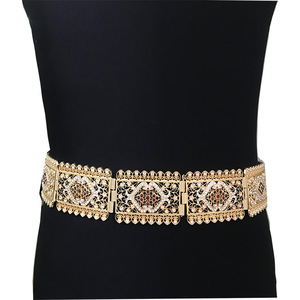 <span class=keywords><strong>Ceinture</strong></span> de <span class=keywords><strong>caftan</strong></span> vintage chic marocain de luxe personnalisée avec strass verts et rouges en alliage de zinc, bijoux de mariage pour femmes, <span class=keywords><strong>ceinture</strong></span> de mariée - Product Image 4
