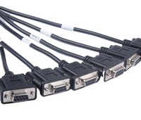 Cable Adaptador de OBD2 a 6 Conectores DB9, Interfaz Serial RS232 con Arnés