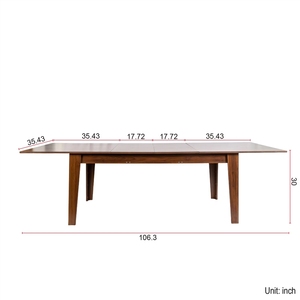 <span class=keywords><strong>Mesa</strong></span> de Comedor de Estilo Nórdico en Oferta, <span class=keywords><strong>Mesa</strong></span> de Cocina <span class=keywords><strong>Extensible</strong></span> Grande de 106.3 Pulgadas - Product Image 5