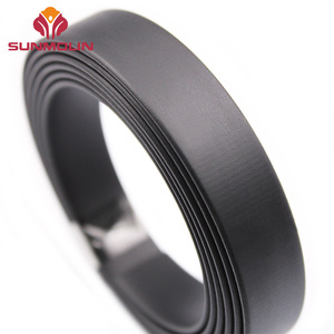 Tùy chỉnh màu đen mờ TPU tráng vải dây đeo PVC dễ dàng để làm sạch và không thấm nước với chiều rộng 15mm - Product Image 3