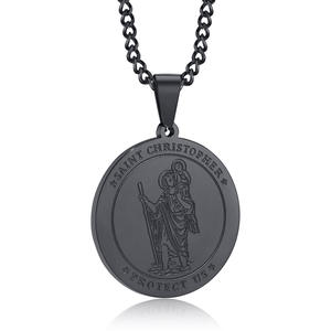 Collar Amuleto de Protección de Arcángeles con Oraciones Cristianas, Joyería Religiosa de Acero Inoxidable para Regalo - Product Image 1