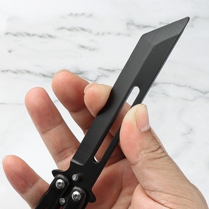 Couteau papillon d'entraînement avec lame atténuée, outil d'entraînement bien équilibré, couteau <span class=keywords><strong>Balisong</strong></span> à dégradé pour un retournement fluide - Product Image 2