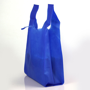 Sacs de courses réutilisables écologiques en non-tissé recyclé, type T-shirt, avec logo personnalisé pour supermarchés - Ventes flash ODM - Product Image 2