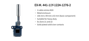 สวิตช์ตำแหน่งแบบกลไกป้องกันการระเบิด Schmersal EX-M.441-11Y-1224-1276-2 101214278 ตัวเรือนเหล็กหล่อสำหรับพื้นที่อันตราย - Product Image 2