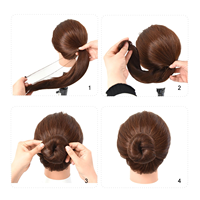 Lot de 10 filets à cheveux en nylon de 20 pouces pour perruques, invisibles, mélange de cinq couleurs, outil de coiffure à usage domestique