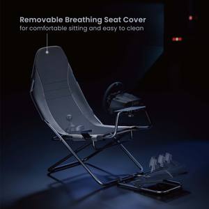 LRS13-BS01 ชุดจำลองการแข่งรถแบบพับได้ สำหรับเล่นเกมขับรถบน PS4 PS5 และ PC พร้อมขาตั้งพวงมาลัย - Product Image 2