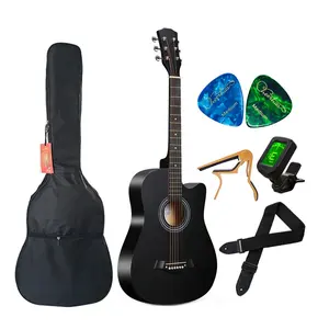 Wholesale Musical Instrument Guitar 38 Inch Basswood Plastic Acoustic Guitar