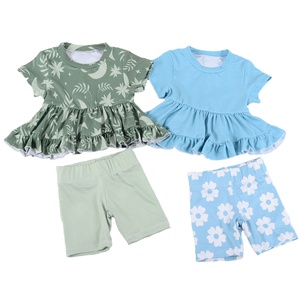Offre Spéciale : Ensembles Décontractés pour Filles – Shorts Imprimés Léopard et Fleurs, Combinaison à Volants, en Coton Biologique Confortable pour Bébés Filles - Product Image 5