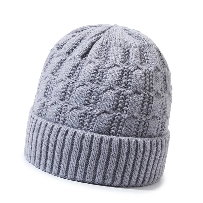 factory direct sale high-quality warm men and women's wool cashmere knitted beans winter hat