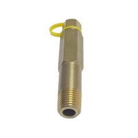 Bouchon d'essai en laiton à diaphragme EPDM HI-TEK HK-100XL avec raccord NPT mâle 1/4 po, lisse, pour manomètres d'irrigation agricole