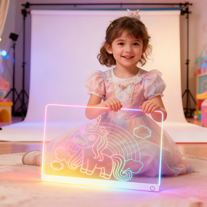 <span class=keywords><strong>Tableau</strong></span> de Dessin Lumineux pour Enfants, Effet Néon, Matériau ABS+PC, Certifié CPC, Cadeau Idéal pour Tout-Petits, <span class=keywords><strong>Tableau</strong></span> Effaçable à Sec Pliable, Jouet de Dessin, Modèle - Product Image 1