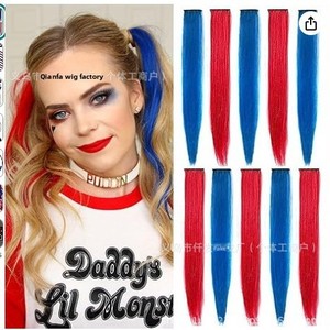 Extensions de cheveux synthétiques colorées lisses, lot de 10 pièces, directement de l'usine, approvisionnement transfrontalier - Product Image 3