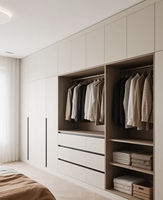 Ensemble de meubles de chambre à coucher modernes fabriqués en usine avec commode, grand rangement en bois, armoire de chambre à coucher sur mesure