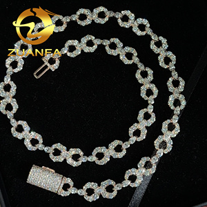 Collana in Argento 925 con Catena Cubana Iced Out da 12mm in Moissanite, Gioielli Hip Hop - Product Image 6