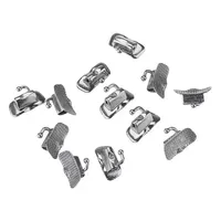 TM-028 Tube buccal orthodontique métallique Roth non convertible, pour 1ère molaire, à coller, fente 0.22, 200 pièces/boîte