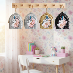 Unicornio Mini Bagpack Kay Cadena 3 \ "X2 \" X4 \ "300PC/CS Crystal Llaveros - Product Image 3