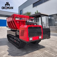 OKEMAN Nouveau Design Dumper sur Chenilles Diesel Euro 5 à Conduite à Gauche 5 Tonnes Renforcé pour la Montée en Pente, Utilisation Agricole/Construction, Moteur Huichai