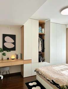 Fabricant de meubles sur mesure Meubles de chambre à coucher Armoire moderne modulaire en bois Design Garde-robe de chambre Style minimaliste - Product Image 4