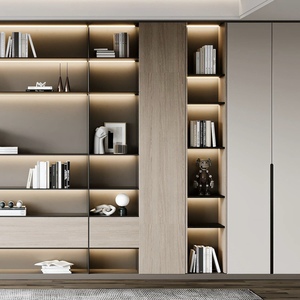 Librería Clásica Personalizada de Lujo Blanca, Librería de Madera Qd-b4, Estantería de Madera Maciza para Sala de Estudio y Sala de Estar - Product Image 3