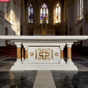 Altar <span class=keywords><strong>de</strong></span> Iglesia <span class=keywords><strong>de</strong></span> Mármol Natural Tallado a Mano YOUFINE, Sagrado y Religioso para Catedral o Capilla - Product Image 1