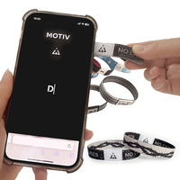 Bracelet en tissu élastique RFID NFC Q-9 avec logo personnalisé, étanche, en polyester, à la mode, avec citation biblique chrétienne quotidienne
