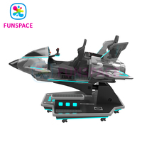 Funspace Factory, venta al por mayor, parque temático de entretenimiento, funciona con monedas, 2 asientos, simulador de avión Vr, máquina de juego de disparos