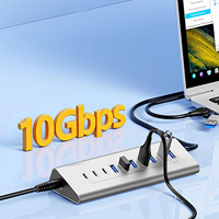 Station de charge pour ordinateur portable SYONG, concentrateur 7 ports, 4 USB 3.2 / 3 Type C 3.2, séparateur avec connecteur USB / Type C 2 en 1, adaptateur de charge
