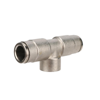 Raccords en laiton 1/8 " femelle vers 3/8 " pour tuyau, connecteurs d'interface, adaptateurs en T pour buses de brumisation, raccords de tuyau de 9,52 mm