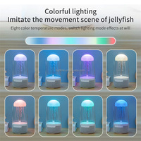 Lampe d'humeur de méduse flottante avec haut-parleur BT HiFi stéréo 3D haut-parleur Surround veilleuse couleur changeante lampe de méduse haut-parleur
