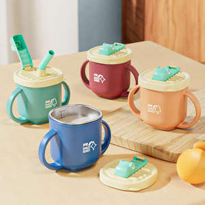 Thermos en acier inoxydable 316 pour adultes, gobelet gradué avec paille pour l'apprentissage, les boissons, les fêtes, utilisation portable, isolation thermique 6-12 heures - Product Image 1