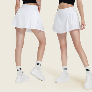 تنورة رياضية للنساء بتصميم <span class=keywords><strong>2</strong></span> في 1 لممارسة الرياضة وتنفس سريعة التجفيف تنورة تدريبات التنس تنورة رياضية للنساء - Product Image 4