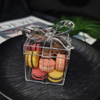 Boîte en acrylique recyclable PS de petite taille avec couvercle, boîte de rangement pour bonbons de Noël, marque Guangdong ZL