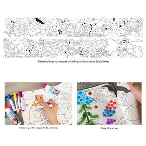 子供のドットペイントロールマップアートキット消去可能なペン楽しい無毒の洗えるドット描画アートセットおもちゃ - Product Image 4