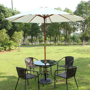 Parasol de jardin extérieur imperméable en <span class=keywords><strong>bois</strong></span> à tige droite, grand parasol de cour, design moderne, mobilier d'extérieur, parc - Product Image 2