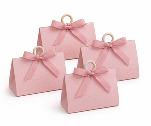 Wholesale Luxury Wooden Ring Ribbon Handle Paper Gift <b>Box</b> Custom Logo <b>Wedding</b> Candy Jewelry Souvenir Packaging <b>Box</b> - Product Image 1