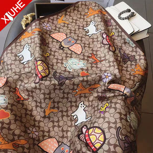 Scialle di seta di gelso 100% grande quadrato autunno cartone animato Graffiti Twill raso <span class=keywords><strong>donna</strong></span> design geometrico modello animale <span class=keywords><strong>sciarpa</strong></span> - Product Image 6