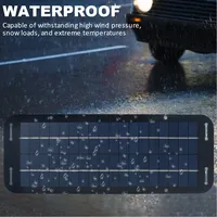 Kit de panneaux solaires 12V 22% d'efficacité IP65 étanche 35x12.5cm, chargeur solaire d'entretien portable haute efficacité 20% de conversion pour voiture